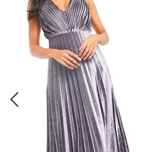 Grey Luxe and Fall and Winter Ready Maxi Velvet Dress Size 14